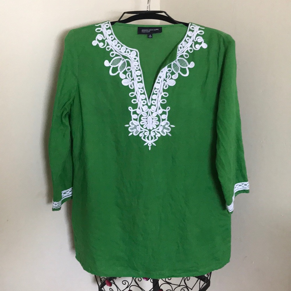 Jones NY linen tunic top